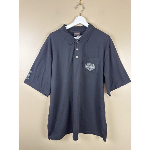 Harley-Davidson Other - Harley-Davidson Polo Shirt Men’s 2XL Medina Ohio Century HD Biker Logo